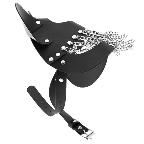 WRITWAA Kettenledermaske Rote Maskerademaske Maskerade- Für Frauen Kostüm Verkleiden Halloween Punk- Rave- Maskendekor Maskerade- Für Paare Karnevalsparty Pu- von WRITWAA