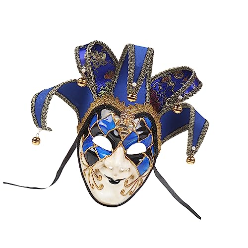 WRITWAA Kostüm Vollgesichtsmaske Maskerade Zubehör Kostüm Volles Gesicht Maskerade-gesichtsabdeckung Venezianische Vollgesichtsmaske Blue von WRITWAA