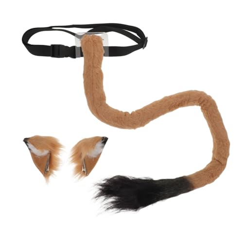 WRITWAA Löwenkostüm Verstellbares Plüsch Tierohren Haarclip Zubehör Für Halloween Karneval Dschungel Tierkostüm Accessoires WRITWAA Löwenkostüm Verstellbares Plüsch Tierohren Haarclip Zubehör Für Halloween Karneval Dschungel Tierkostüm Accessoires von WRITWAA