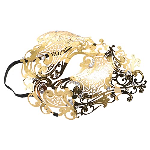 WRITWAA Maske Karnevalshüllen schmücken Männer maskieren Gras halloween mask hallowen masks the mask eyepatch eye mask Performance- -Requisite Party-Gesichtsdekor Legierung Golden von WRITWAA