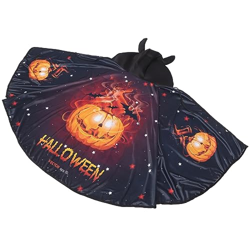 WRITWAA Mit Kapuze Cosplay-Mantel Halloween Schwarzer Umhang Schnitter Umhang Zaubererkostüm Halloweenkostüm Halloween-Maske Kapuzenmantel Hobbit-umhang Karnevalsumhang Kapuzenumhang Stoff von WRITWAA