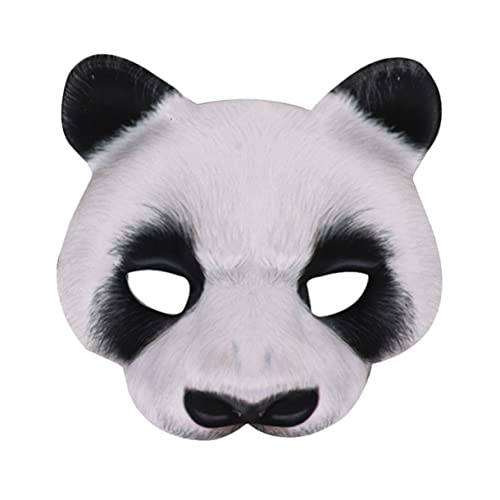 WRITWAA Panda-Maske Zauberstäbe zum Dekorieren Halloween-Gesichtsmaske für Cosplay-Requisite halloween costume halloween kleidung Tiermaske für Frauen Halloween-Partydekoration Eva Weiß von WRITWAA