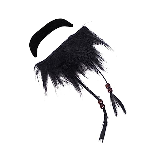 WRITWAA Partybevorzugungsbart Piraten-Kostümzubehör Pirat gefälschter Bart Halloween Costume Halloween Kleidung Halloween Outfit Piratenbart Party-Abschlussball-Zubehör Black von WRITWAA