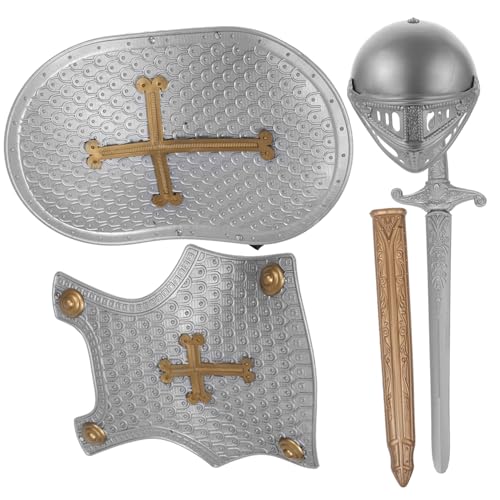 WRITWAA Retro Mittelalter Rüstung Spielset für Stabilem Plastikhelm und Schild Leichtes Sicheres Kostümzubehör für Jungen und Mädchen zum Rollenspiel und Cosplay WRITWAA Retro Mittelalter Rüstung Spielset für Stabilem Plastikhelm und Schild Leichtes Sicheres Kostümzubehör für Jungen und Mädchen zum Rollenspiel und Cosplay von WRITWAA