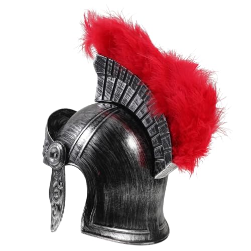 WRITWAA Römerhelm Römischer Soldatenhelm Mittelalterlicher Helm Cosplay Kostüm Zubehör Rote Karneval Party Requisit WRITWAA Römerhelm Römischer Soldatenhelm Mittelalterlicher Helm Cosplay Kostüm Zubehör Rote Karneval Party Requisit von WRITWAA