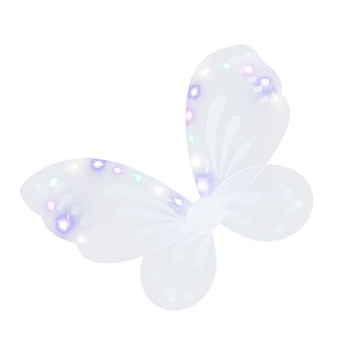 WRITWAA Schmetterlingsflügel kinderkleider kinderkleidung butterfly costume wings costume Feenflügel-Kostüm Engelsflügel Kostüm verschleißfester Feenflügel Kinderversorgung Vlies Weiß von WRITWAA