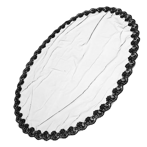 WRITWAA Schwarzer Spitzen Hochzeits Schleier Für Damen Gothic Braut Schleier Für Halloween Kostü Elegante Hochzeitsdeko von WRITWAA