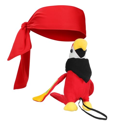 WRITWAA Teiliges Piratenkostüm Zubehör mit Plüsch Schultermodell und Schwarzem Sowie Kopftuch Langlebige Piraten Verkleidung für Halloween Cosplay Party WRITWAA Teiliges Piratenkostüm Zubehör mit Plüsch Schultermodell und Schwarzem Sowie Kopftuch Langlebige Piraten Verkleidung für Halloween Cosplay Party von WRITWAA