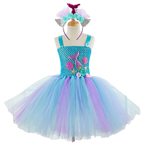 WRITWAA Tutu-Rock für Mädchen Meerjungfrauenkleid für Mädchen Meerjungfrauenkleid für Kinder Kostüm princess dress kinder prinzessinnen kleider Mädchenrock Meerjungfrauenrock für Kinder von WRITWAA