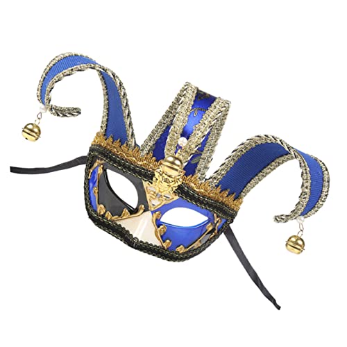 WRITWAA Venezianische Herren Maske Halbgesichtsmaske Für Karneval Maskenball Und Kostümparty Handgefertigt Augenpartie Zufälliger Farbgestaltung von WRITWAA