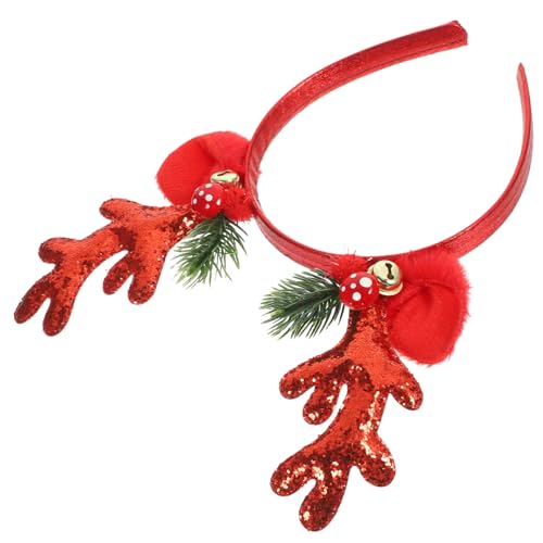 WRITWAA Weihnachtliches Rentiergeweih Stirnband mit Glitzer und Glocken Festliches Haarband für Teenager Mädchen Bequemes Stoffmaterial für Weihnachtsfeier Kostüm und Bühnenparty WRITWAA Weihnachtliches Rentiergeweih Stirnband mit Glitzer und Glocken Festliches Haarband für Teenager Mädchen Bequemes Stoffmaterial für Weihnachtsfeier Kostüm und Bühnenparty von WRITWAA