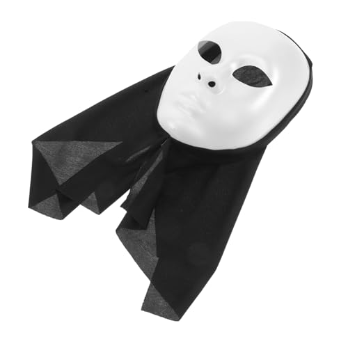 WRITWAA Weiße Vollgesichtsmaske Für Halloween, Maskerade, Straßentanz Und Partydekorationen, Geeignet Für Männer Und Frauen, Ideal Für Themenveranstaltungen Und Cosplay von WRITWAA