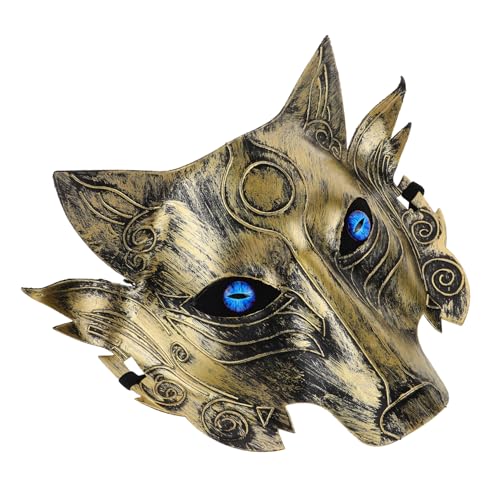 WRITWAA Werwolf- Cosplay- Maskenball- Halloweenmaske Halloween Wolfsmaske Verkleidungsmaske Halloween-Party- japanische schöne Masken für Party PVC von WRITWAA