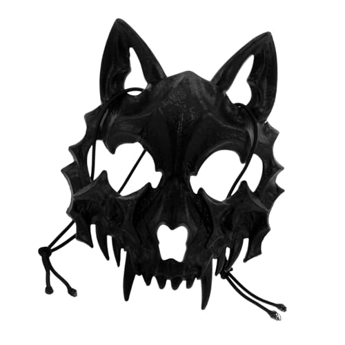 WRITWAA Werwolf-Maske halloween masken halloween costume deutsche Maske gesichtsschröpfer maske für halloween dekoration tiermasken Party-Maske Halloween-Masken Cosplay-Maske Plastik Black von WRITWAA