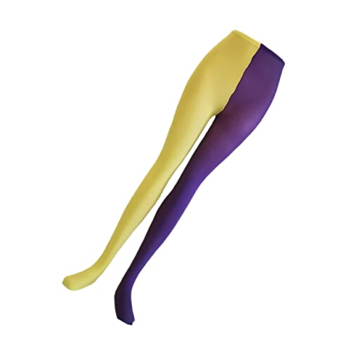 WRITWAA Zweifarbige Performance Strumpfhosen für Karneval und Party Langlebig Atmungsaktiv Modisch Unisex zu Shorts und Mini Röcken Einzigartiges Design in Gelb und WRITWAA Zweifarbige Performance Strumpfhosen für Karneval und Party Langlebig Atmungsaktiv Modisch Unisex zu Shorts und Mini Röcken Einzigartiges Design in Gelb und von WRITWAA