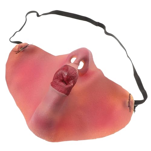 WRITWAA lustige Maske halloween maske halloween-maske haloween mask faschings masken grusel maske Gesichts- Bausatz Haut unter Augenklappen Kostüm halbes Halloween Partymänner Emulsion von WRITWAA