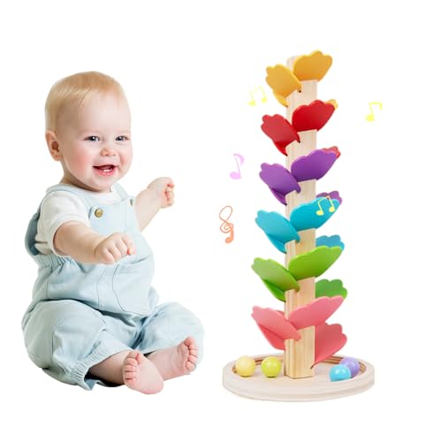 WRQIOO Klangbaum, Murmelbahn Holz, Kugelbahn Holz Baby, Klangturm, Klang Murmelbahn Regenbogen, Murmelturm Ho-lz Montessori mit 4 Kugeln, für ab 3 Jahr WRQIOO Klangbaum, Murmelbahn Holz, Kugelbahn Holz Baby, Klangturm, Klang Murmelbahn Regenbogen, Murmelturm Ho-lz Montessori mit 4 Kugeln, für ab 3 Jahr von WRQIOO