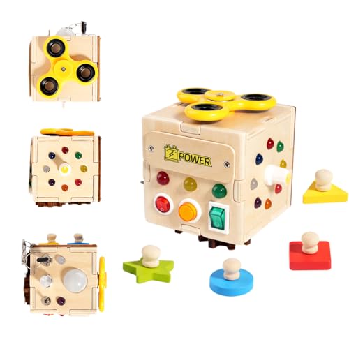 WRQIOO Montessori Würfel, 6-in-1 Motorikwürfel, Montessori Spiel undLernwürfel, Holz Busy Cube Montessori für ab 1 2 3 Jahr Sensorik Spielzeug und Motorische Fähigkeiten Entwickeln für Kinder WRQIOO Montessori Würfel, 6-in-1 Motorikwürfel, Montessori Spiel undLernwürfel, Holz Busy Cube Montessori für ab 1 2 3 Jahr Sensorik Spielzeug und Motorische Fähigkeiten Entwickeln für Kinder von WRQIOO