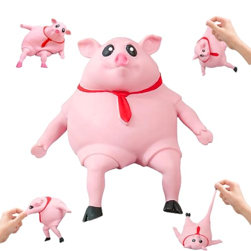 WRQIOO Stress Schwein Quetsch Spielzeug, Anti Stress Schwein, Schweine Quetschspielzeug, Stressspielzeug Schwein, Stress Schwein, Kreatives Dekompressions Piggy für Kinder Erwachsene(M) von WRQIOO