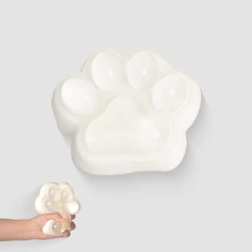 WRQIOO Taba Squishy, Katzenpfoten Squishy Durchsichtig, Cat Paw Squishy Big, Taba Squishy Paw, Katzenpfoten Stressabbau Spielzeug, Katzenpfoten Quetschspielzeug für Kinder Jugendliche Erwachsene von WRQIOO