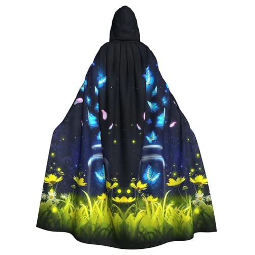 WSHFFILO Kapuzenponcho mit Schmetterlings-Motiv, für Erwachsene, Party-Dekoration, Umhang von WSHFFILO