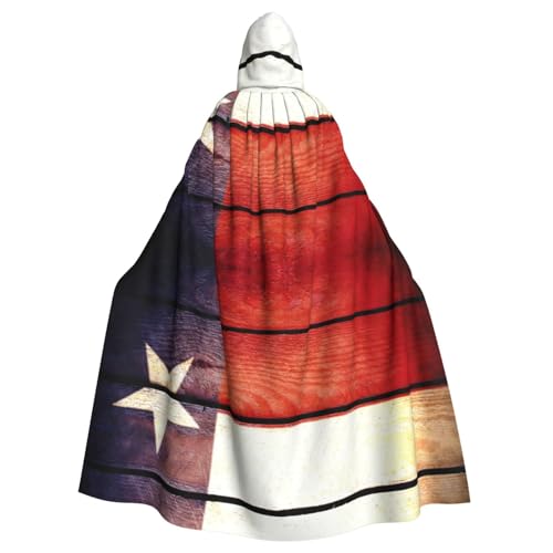 WSHFFILO Kapuzenponcho mit amerikanischer Flagge, bedruckt, für Erwachsene, Party-Dekoration, Umhang von WSHFFILO