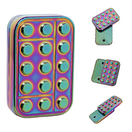 Metall Fidget Slider Magnetischer Haptic Slider EDC Brick Blocks Haptic Fidget Toys Slider Spielzeug für Erwachsene Bausteine – Mehrfarbig von WSHWXY