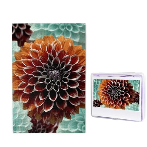 1000 Teile Puzzle für Erwachsene, Dahlie, Blume, Fotopuzzle, personalisiertes Bild, Puzzle, Holzpuzzle, herausforderndes Puzzle, Geschenke für Heimdekoration, Wandkunst, 74,9 x 50 cm von WSOIHFEC