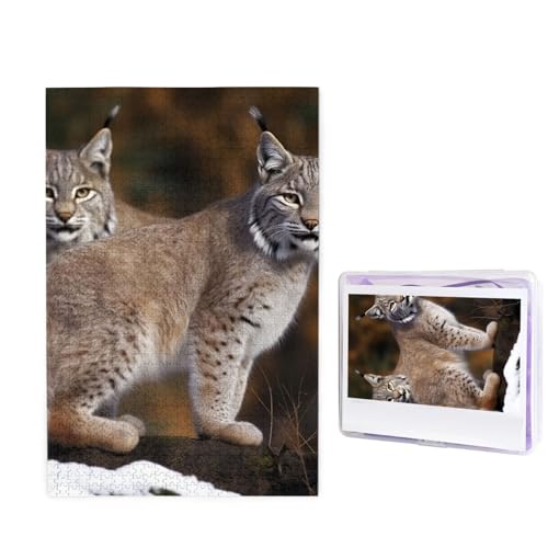 1000 Teile Puzzle für Erwachsene, Kanada Lynx, Fotopuzzle, personalisiertes Bild, Puzzle, Holzpuzzle, herausforderndes Puzzle, Geschenke für Heimdekoration, Wandkunst, 74,9 x 50 cm von WSOIHFEC