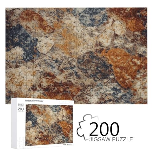 Puzzles 200 Teile Abstraktes Granit Puzzle Personalisiertes Bilderpuzzle Fotopuzzle Holzpuzzle für Erwachsene Klassisches Puzzle für Familie Hochzeit Geburtstag Valentinstag Geschenke von WSOIHFEC