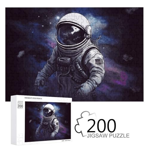 Puzzles 200 Teile Astronauten Puzzle Personalisiertes Bilderpuzzle Fotopuzzle Holzpuzzle für Erwachsene Klassisches Puzzle für Familie Hochzeit Geburtstag Valentinstag Geschenke von WSOIHFEC