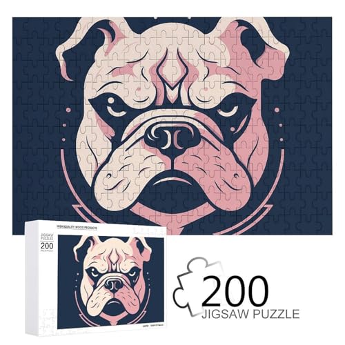 Puzzles 200 Teile Hund Kopf Puzzle Personalisiertes Bild Puzzle Fotopuzzle Holzpuzzle für Erwachsene Klassisches Puzzle für Familie Hochzeit Geburtstag Valentinstag Geschenke von WSOIHFEC