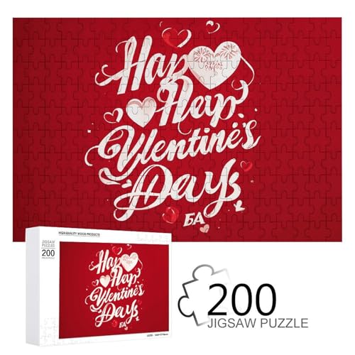 Puzzles 200 Teile Valentinstag Puzzle Personalisiertes Bilderpuzzle Fotopuzzle Holzpuzzle für Erwachsene Klassisches Puzzle für Familie Hochzeit Geburtstag Valentinstag Geschenke von WSOIHFEC