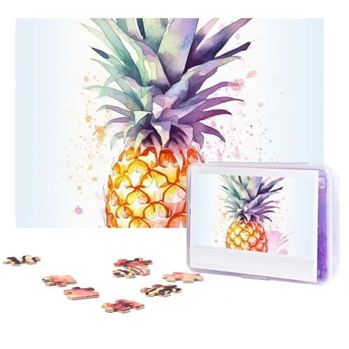 Puzzles 300 Teile Ananas Puzzle Personalisierte Bilderpuzzle Benutzerdefinierte Puzzles aus Fotos Holzpuzzle für Erwachsene Klassisches Puzzle für Familie Hochzeit Geburtstag Valentinstag Geschenke von WSOIHFEC