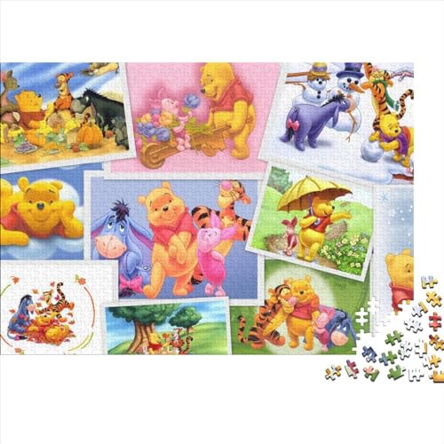 1000 Teile Puzzle Winnie The Pooh Erwachsene Puzzles Holzpuzzles Heimdekoration Puzzlespielzeug (75x50cm) von WTCBQC