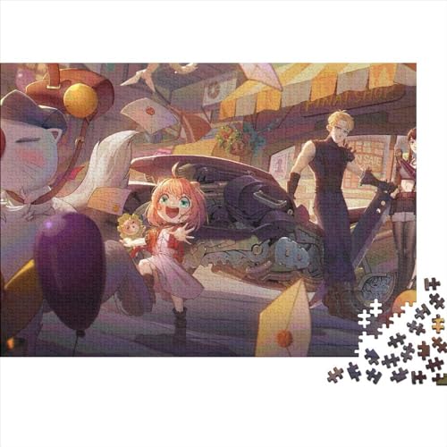 1000 Teile SPY×Family Puzzles für Erwachsene, Holzpuzzle, Familienpuzzlespiel, Stressabbau-Puzzle für Erwachsene, Kinder ab 12 Jahren (75x50cm) von WTCBQC