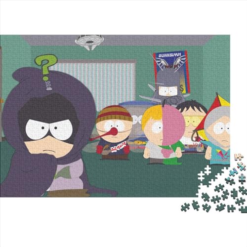 1000-teiliges Puzzle South Park Puzzles für Erwachsene, Holzspiele, Puzzle-Herausforderungsspielzeug (75x50cm) von WTCBQC