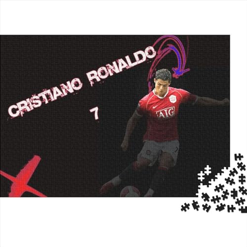 300-teiliges Puzzle, Cristiano Ronaldo-Puzzle für Erwachsene, Holzpuzzle, tolles Geschenk für Erwachsene (40x28cm) von WTCBQC