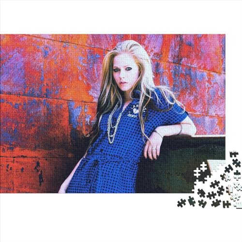 Avril Ramona Lavigne Puzzle, 300 Teile, Holzpuzzle für Erwachsene und Kinder, Heimwanddekoration (40x28cm) von WTCBQC