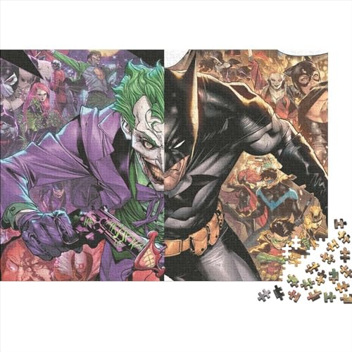Batman 1000 Teile Puzzle für Erwachsene | Holzpuzzle für Kinder | Tolle Geschenkpuzzles für Erwachsene | Familienspiel (75x50cm) von WTCBQC