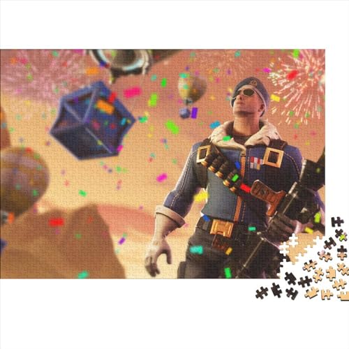 Fortnite-Puzzles, 500 Teile, Puzzle für Erwachsene, Puzzle-Spielzeug, Teenager-Puzzle, Geschenke, Wanddekoration (52x38cm) von WTCBQC