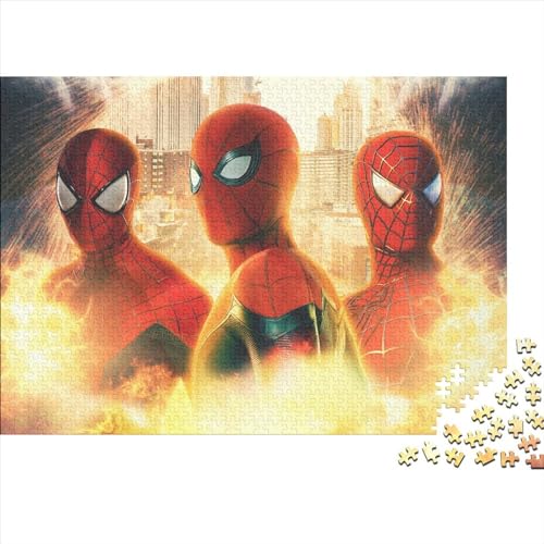 Holzpuzzle für Erwachsene, Spider-Man-Puzzle für Erwachsene, Teenager-Kinderpuzzle, Familien-Herausforderungsspiele (75x50cm) von WTCBQC