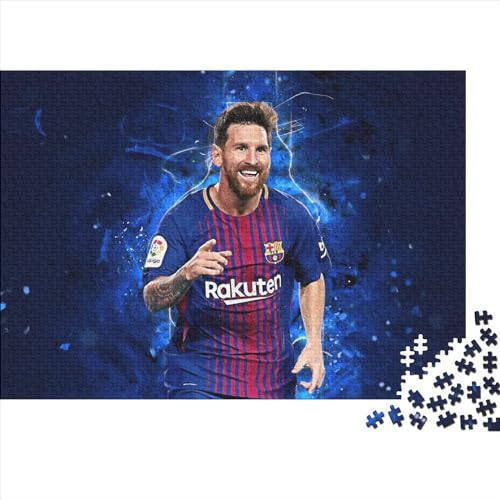 Lionel Messi Puzzle, 1000 Teile, Puzzlespiel für Erwachsene und Kinder, Holzpuzzle, Lernspielzeug (75x50cm) von WTCBQC