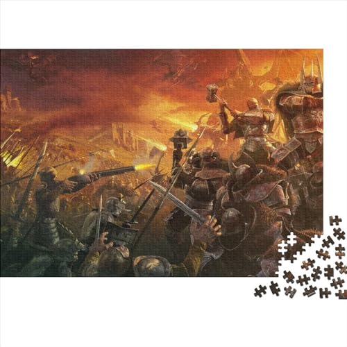 Lustige Puzzles für Erwachsene, 300 Teile, Warhammer 40 Puzzles für Holzpuzzles, pädagogisches Spielzeugpuzzle zum Stressabbau (40x28cm) von WTCBQC