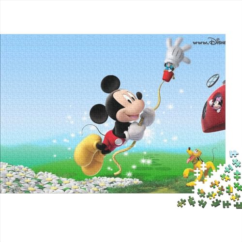 Mickey-Mouse-Puzzle für Erwachsene,1000 klassisches Puzzle,entspannendes Holzpuzzlespiel,Denksportaufgabe (75x50cm) von WTCBQC