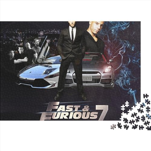 Puzzle 1000 Teile Fast & Furious Puzzles Puzzle für Erwachsene Teenager Schwierigkeitsgrad Puzzle Kreatives Puzzle Bildungsspielzeug Spiel 1000 Teile (75x50cm) von WTCBQC