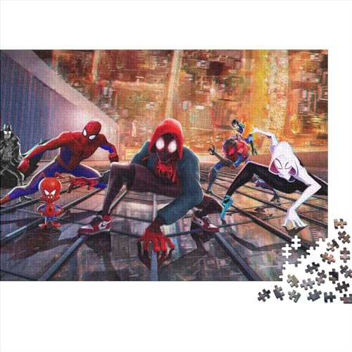 Puzzle für Erwachsene, 1000 Teile, Spider Man, DIY-Kreativpuzzle, Holzpuzzle für Kinder ab 12 Jahren und Erwachsene (40x28cm) von WTCBQC