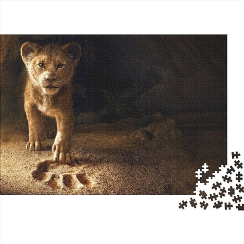 Puzzles 1000 Teile für Erwachsene Der König der Löwen Puzzle für Erwachsene für Erwachsene und Kinder, Holzpuzzles Erwachsene und Kinder 1000 Stück (75x50cm) von WTCBQC