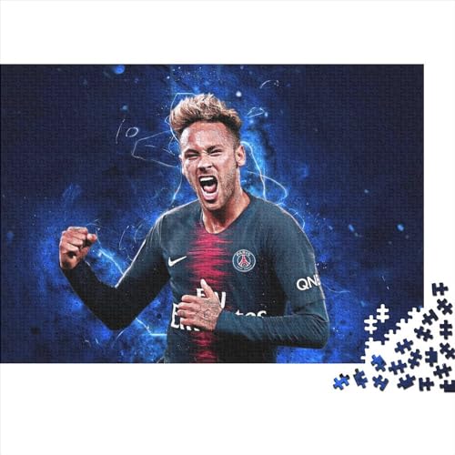 Puzzles 300 Teile Neymar Puzzle Dekompressionsspielzeug Holzpuzzles Erwachsene Kinder Geburtstagsgeschenke (40x28cm) von WTCBQC