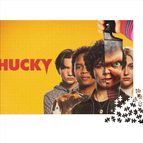 Puzzles 300 Teile für Erwachsene Chucky Doll 300 Teile Puzzle für Erwachsene und Jugendliche, kreative Holzpuzzle-Lernspiele (40x28cm) von WTCBQC